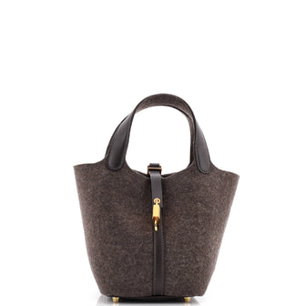 Hermes Picotin Lock Bag Felt with Leather PM