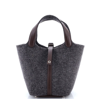 Picotin Lock Bag Felt with Leather PM