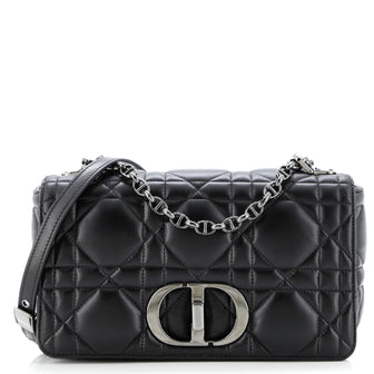 Christian Dior Caro Bag Macrocannage Quilt Calfskin Medium