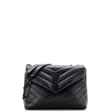 Saint Laurent Loulou Shoulder Bag Matelasse Chevron Leather Small