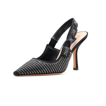 Christian Dior Women's J'Adior Slingback Pumps Crystal Embellished Fabric 100