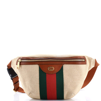 Gucci Zip Belt Bag Vintage Web Canvas Large