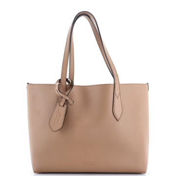 Burberry Reversible Tote Haymarket Coated Canvas and Leather Small