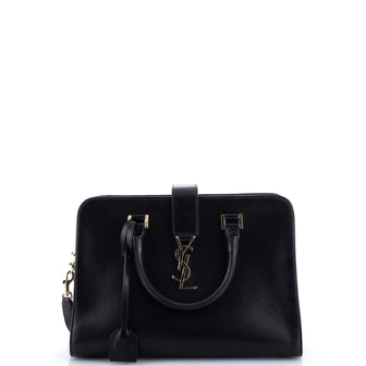 Saint Laurent Monogram Cabas Leather Small