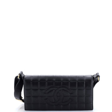 Chanel Chocolate Bar CC Flap Bag Quilted Leather East West