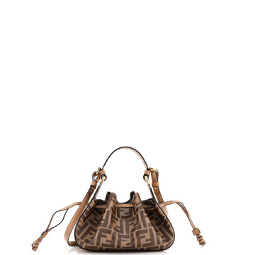 Fendi Pomodorino Bucket Bag Zucca Coated Canvas Mini