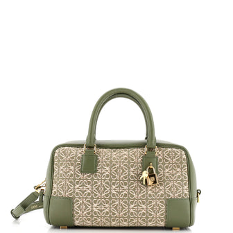 Loewe Amazona Bag Leather and Jacquard Canvas 23