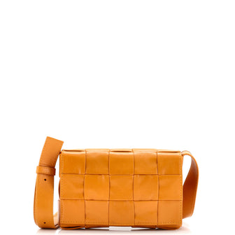 Bottega Veneta Cassette Crossbody Bag Maxi Intrecciato Leather Small