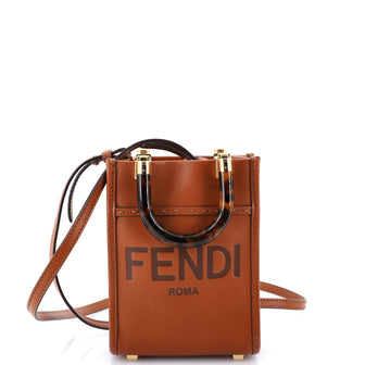 Fendi Sunshine Shopper Tote Leather Mini