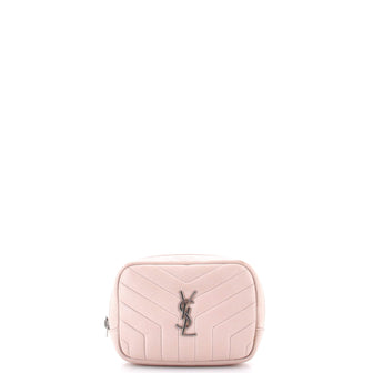 Saint Laurent Loulou Cosmetic Case Matelasse Chevron Leather