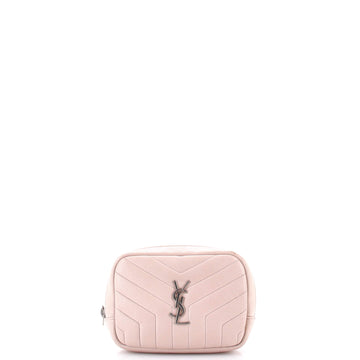 Saint Laurent Loulou Cosmetic Case Matelasse Chevron Leather