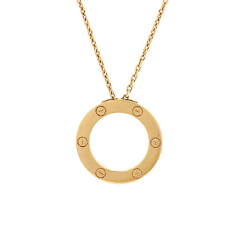 Cartier Love Pendant Necklace 18K Yellow Gold