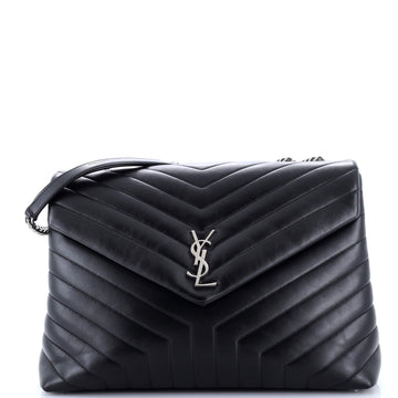 Saint Laurent Loulou Shoulder Bag Matelasse Chevron Leather Large