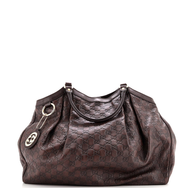 Gucci Sukey Tote Guccissima Leather Large Brown 3512881