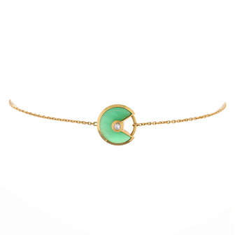 Cartier Amulette de Cartier Bracelet 18K Yellow Gold with Diamond and Chrysoprase XS