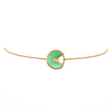 Cartier Amulette de Cartier Bracelet 18K Yellow Gold with Diamond and Chrysoprase XS