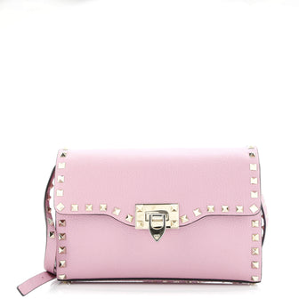 Valentino Garavani Rockstud Flip Lock Flap Bag Leather Medium