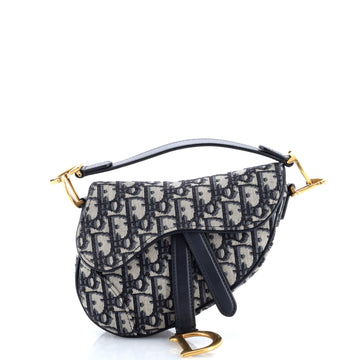Christian Dior Saddle Handbag Oblique Canvas Mini