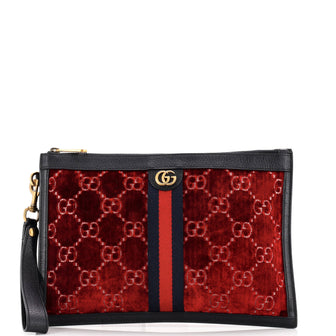 Gucci Ophidia Zip Pouch GG Velvet Large