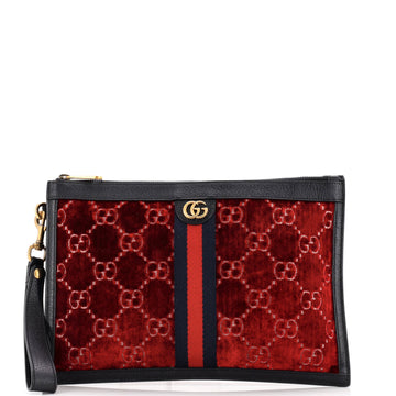 Gucci Ophidia Zip Pouch GG Velvet Large