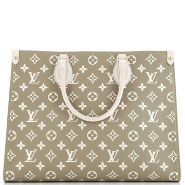 Louis Vuitton OnTheGo Tote Spring in the City Monogram Empreinte Leather MM