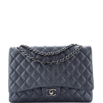 Chanel Classic Double Flap Bag Quilted Caviar Maxi