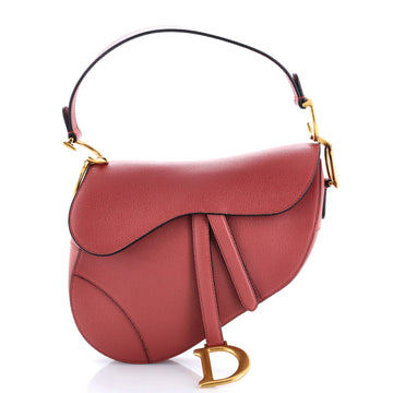 Christian Dior Saddle Handbag Leather Medium