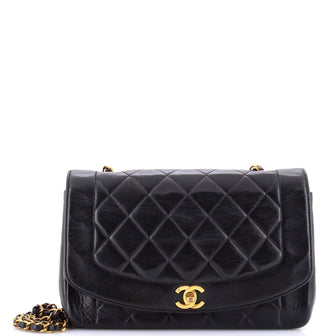 Chanel Vintage Diana Flap Bag Quilted Lambskin Medium