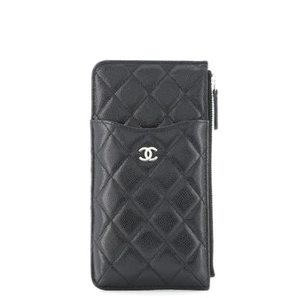 Chanel Classic Phone Case Pouch Quilted Caviar