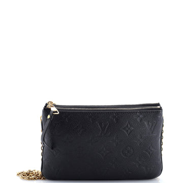 Louis Vuitton Double Zip Pochette Monogram Empreinte Leather