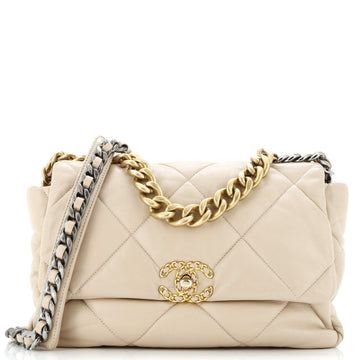 Chanel 19 Flap Bag Quilted Leather Large