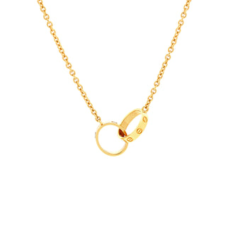 Cartier Love Interlocking Necklace 18K Yellow Gold