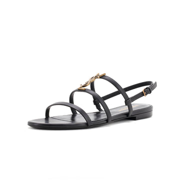 Saint Laurent Women's Cassandra Flat Sandals Leather