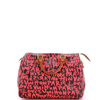 Louis Vuitton Speedy Handbag Limited Edition Monogram Graffiti 30