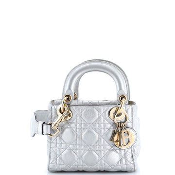 Christian Dior Supple Lady Dior Bag Cannage Quilt Calfskin Mini