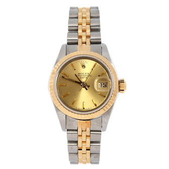 Rolex Oyster Perpetual Datejust Automatic Watch Stainless Steel and Yellow Gold 26