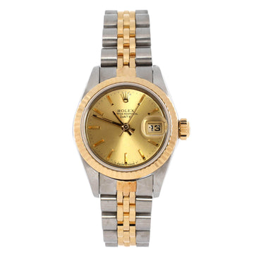 Rolex Oyster Perpetual Datejust Automatic Watch Stainless Steel and Yellow Gold 26