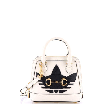 Gucci x Adidas Horsebit 1955 Top Handle Bag Leather with Applique Mini