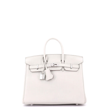 Hermes Birkin Handbag Light Togo with Palladium Hardware 25
