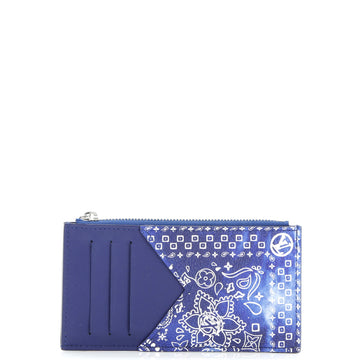 Louis Vuitton Coin Card Holder Limited Edition Monogram Bandana Leather