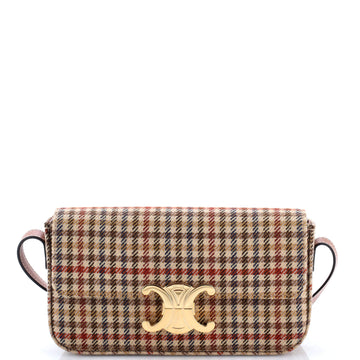 Celine Triomphe East-West Shoulder Bag Tweed