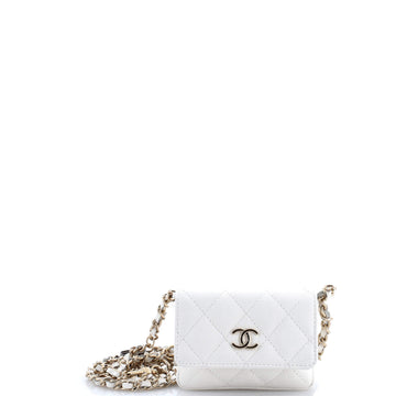 Chanel Belt Bag With Charms On Chain Quilted Caviar