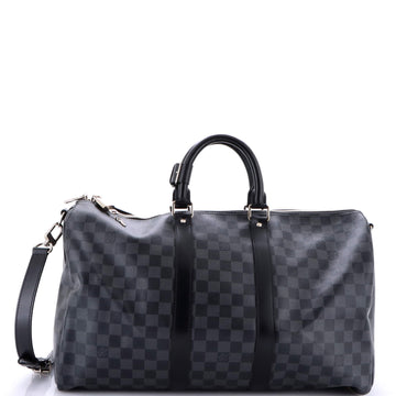 Louis Vuitton Keepall Bandouliere Bag Damier Graphite 45