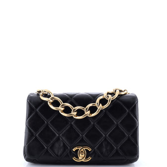 Chanel Color Match Flap Bag Quilted Lambskin Medium