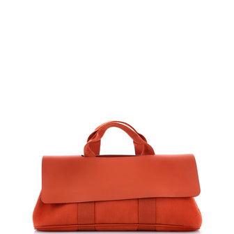 Hermes Valparaiso East West Bag Toile and Leather PM