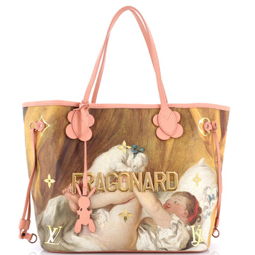 Louis Vuitton Neverfull NM Tote Limited Edition Jeff Koons Fragonard Print Canvas MM