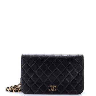 Chanel Vintage Full Flap Bag Quilted Lambskin Medium