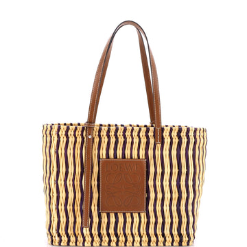 Loewe Square Basket Tote Woven Raffia Small