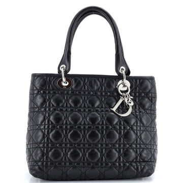Christian Dior Lady Dior Soft Tote Cannage Quilt Lambskin Medium