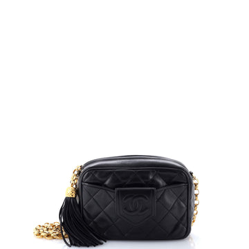 Chanel Vintage Front Pocket Camera Bag Quilted Leather Mini